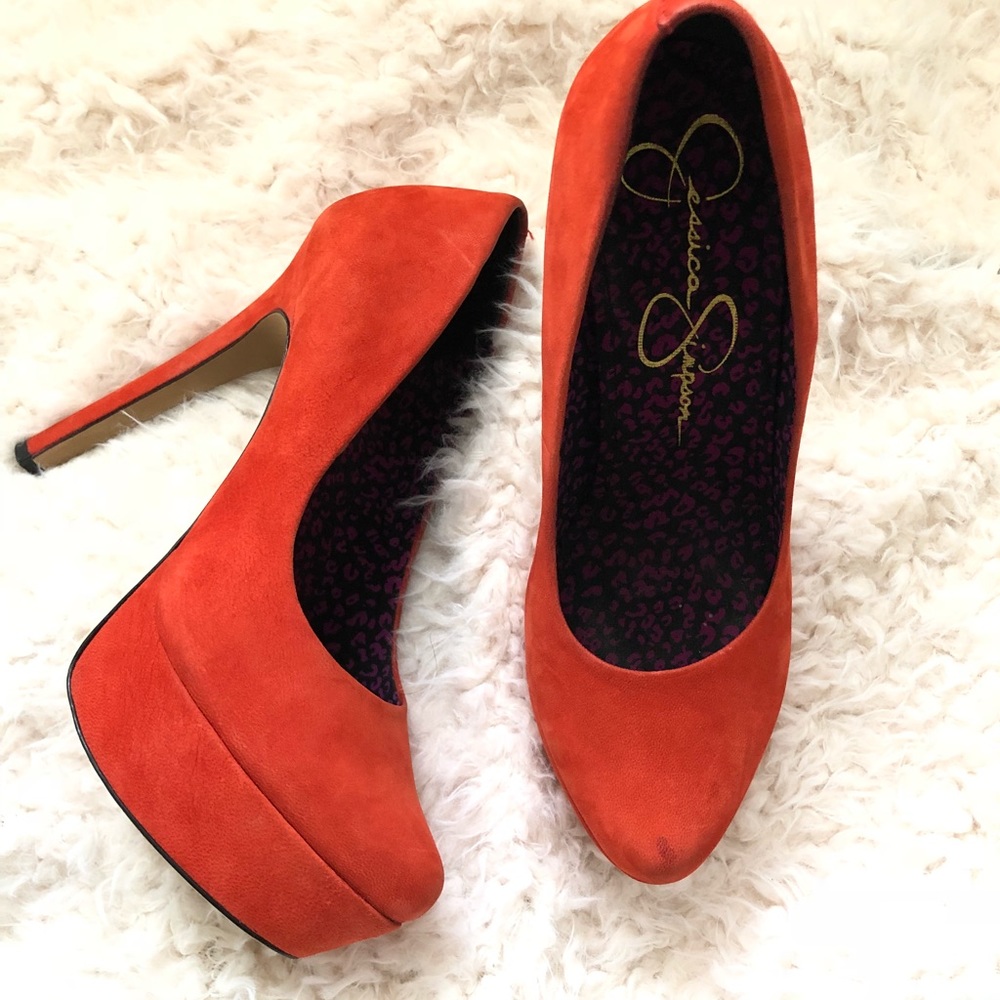 Jessica Simpson Coral Suede Heels 👠